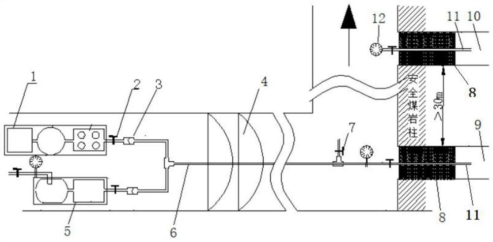 High-pressure gas-liquid microbubble anti-permeability method for low-permeability coal seam