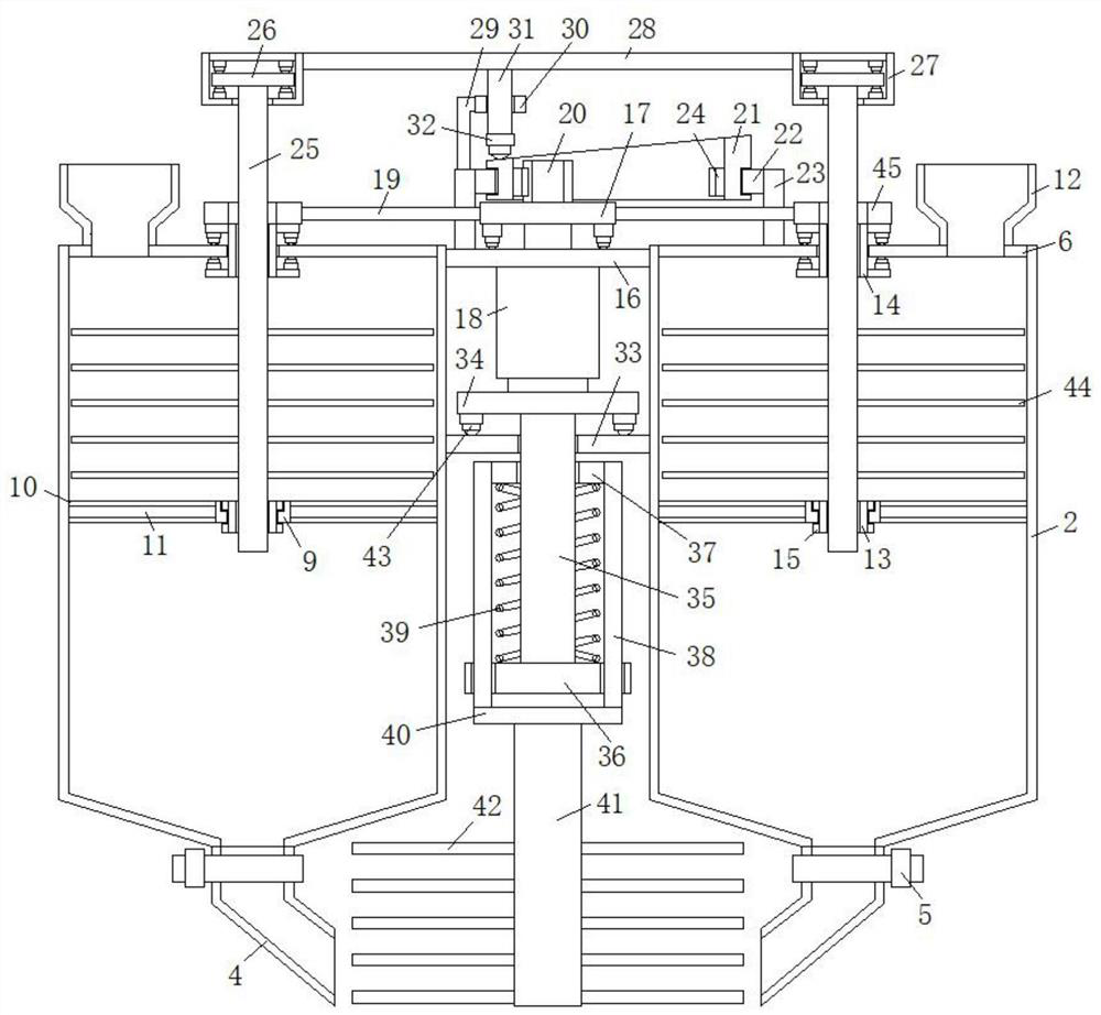 Feed crushing and processing device for wild duck breeding