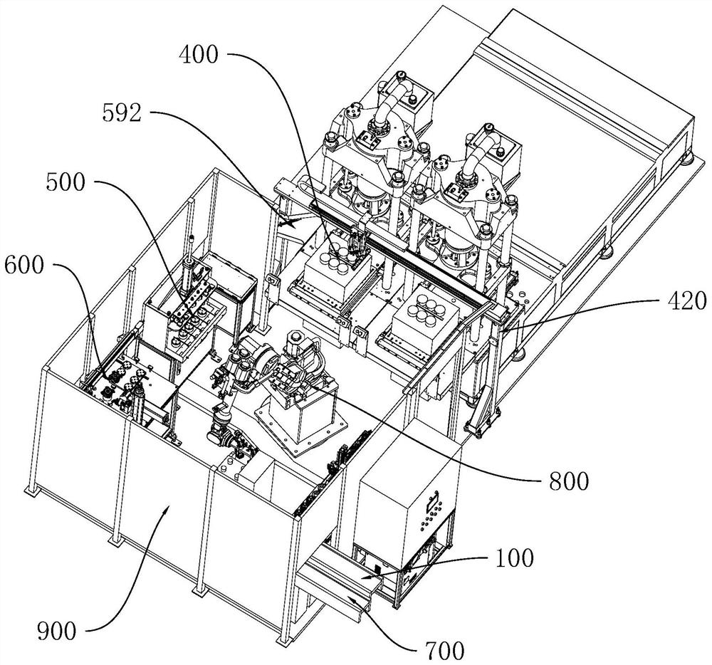 Automatic stator plastic packaging system