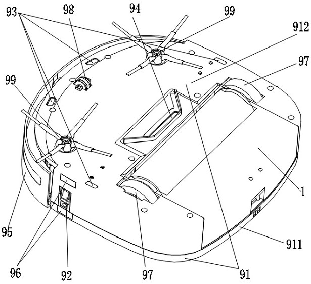 Mopping and cleaning device and intelligent cleaning robot thereof