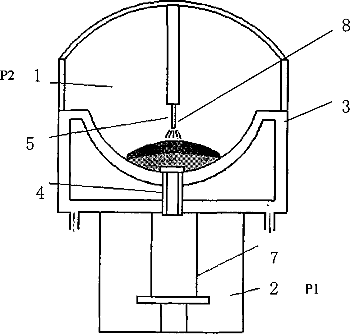 Accurate casting method for metal leakage type suction pouring titanium master alloy