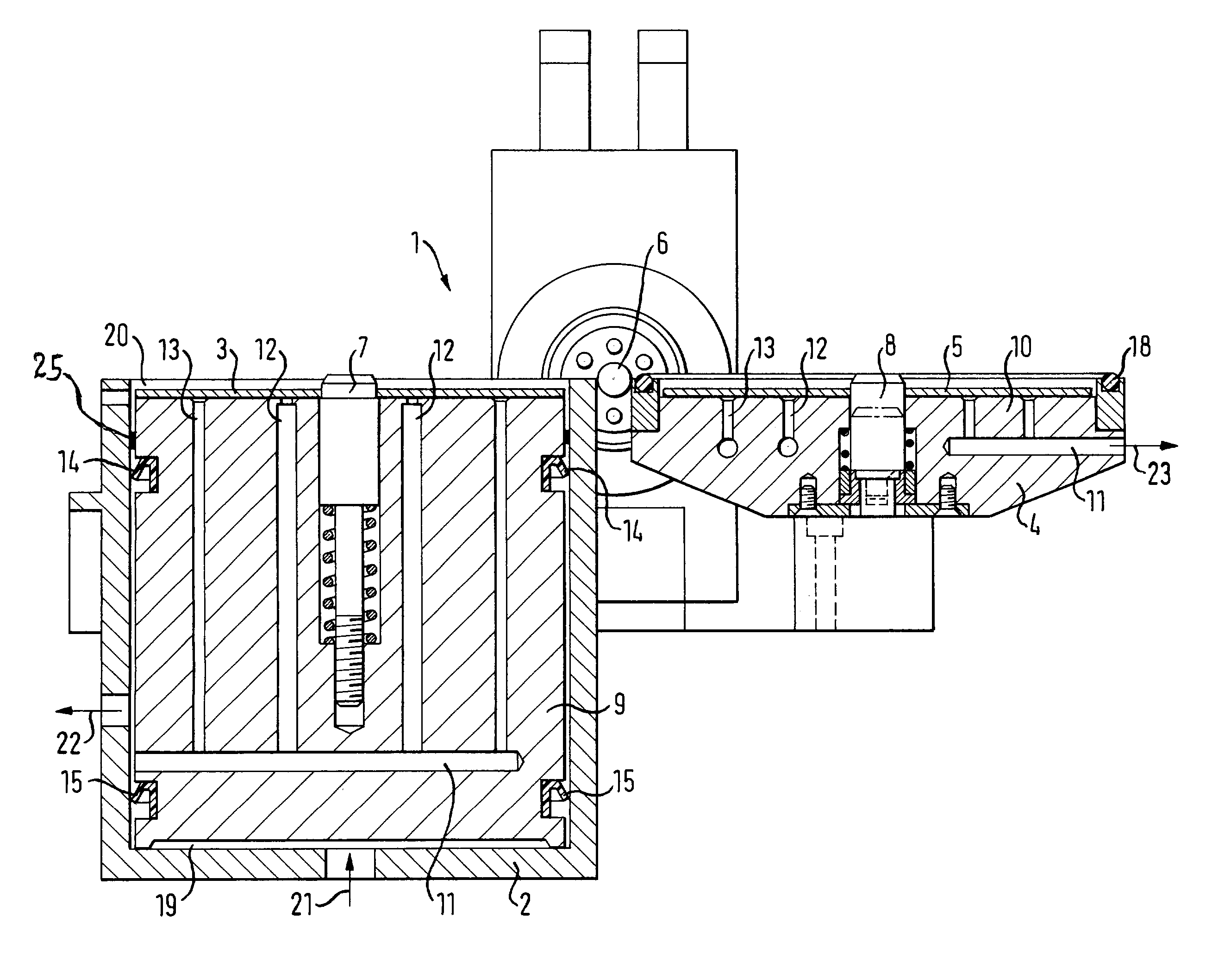 Device for vacuum-pressing of DVD substrates