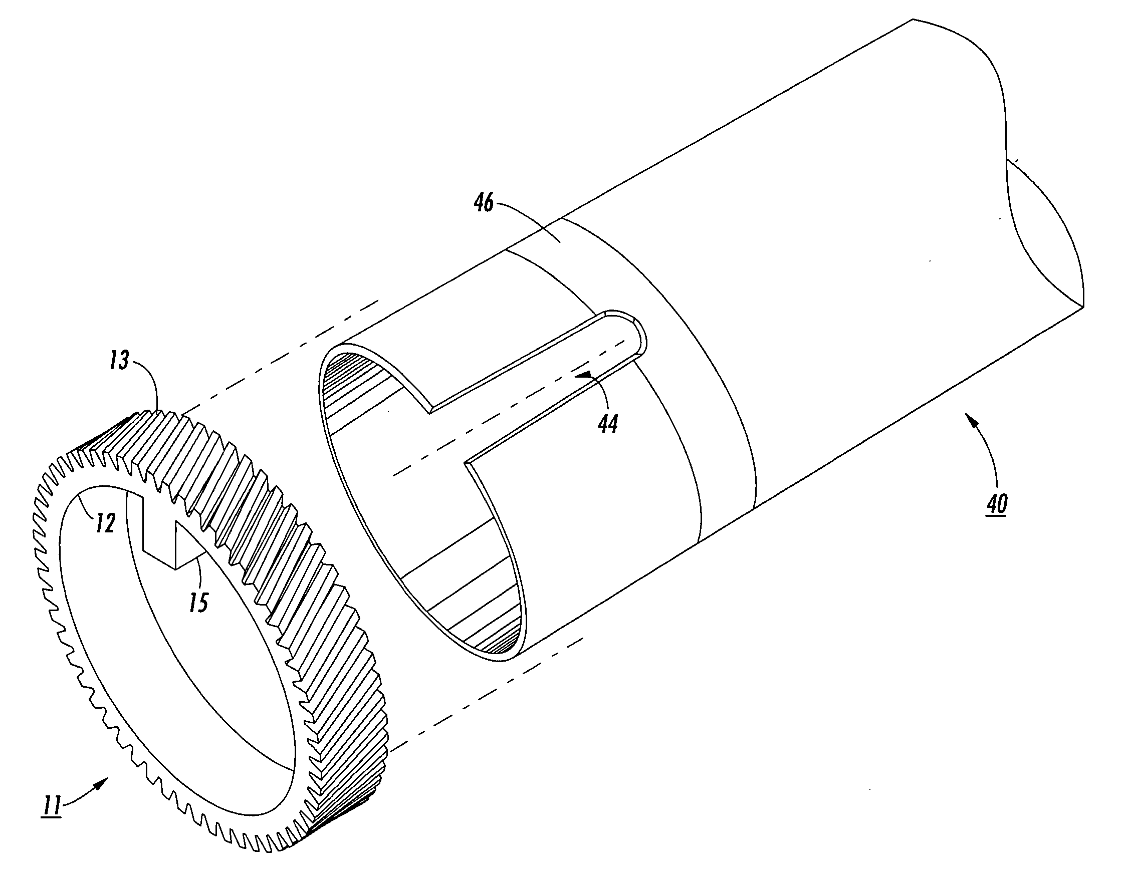 Thin walled fuser roll with strengthened keyway