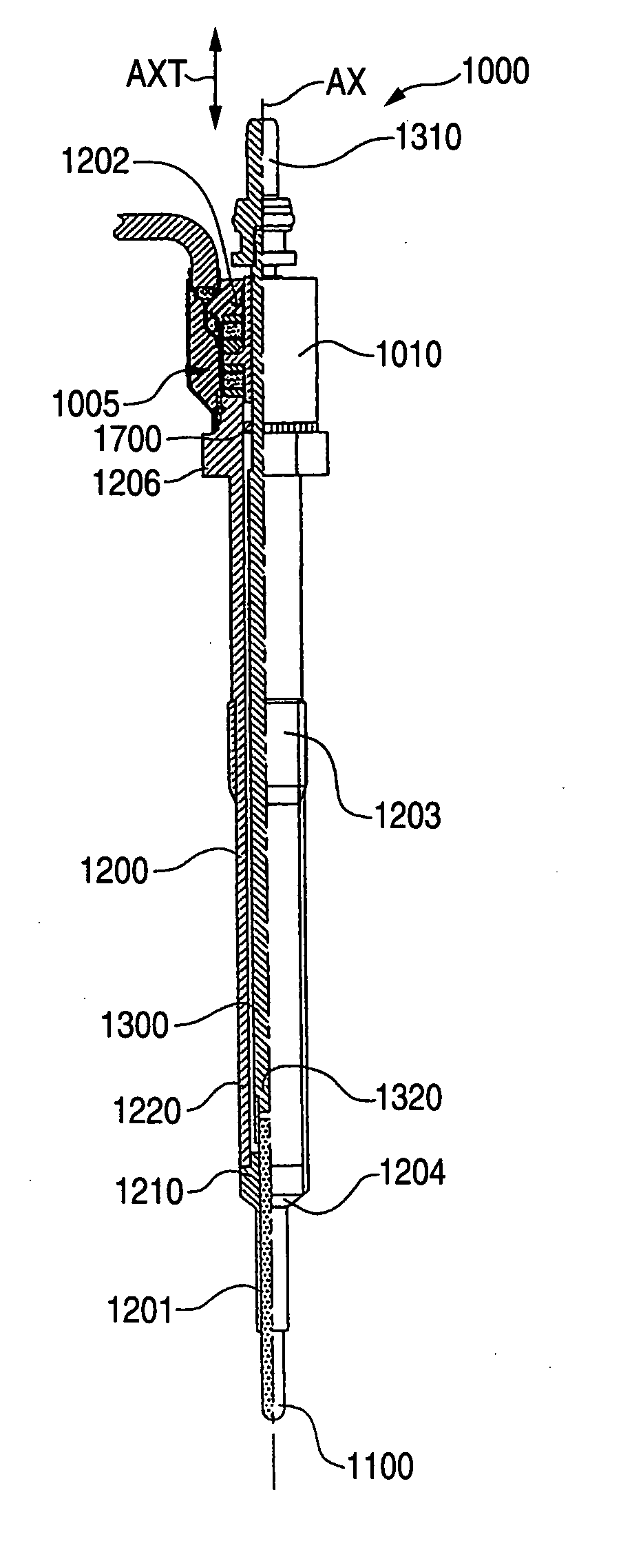 Glow plug with combustion pressure detecting function