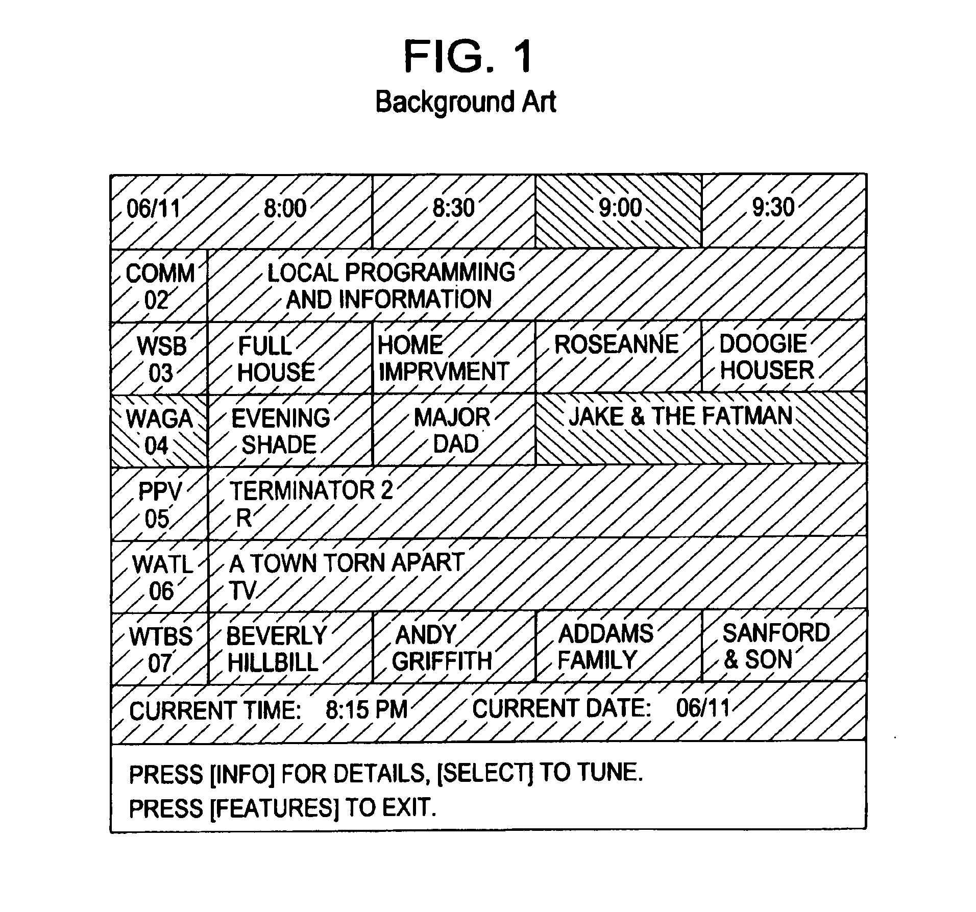 Information descriptor and extended information descriptor data structures for digital television signals