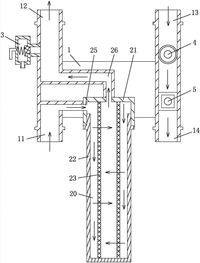 Liquid valve of all-in-one electric water heater