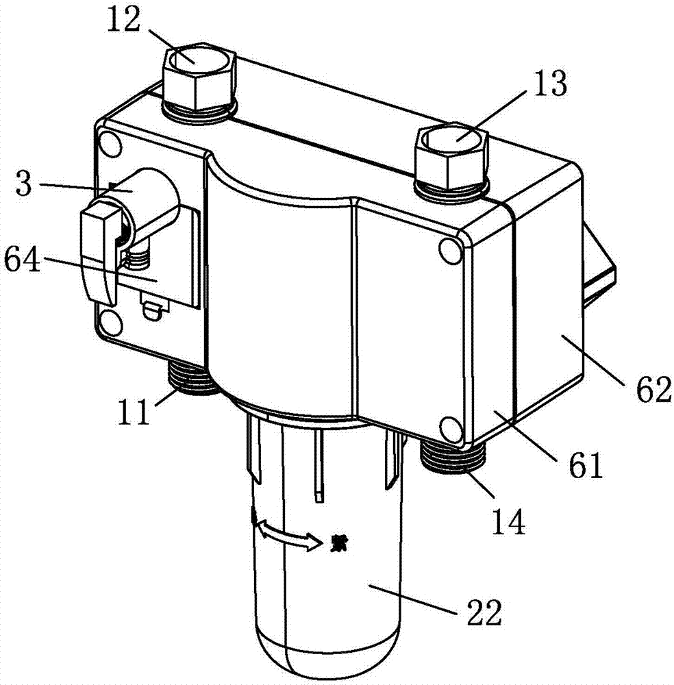 Liquid valve of all-in-one electric water heater