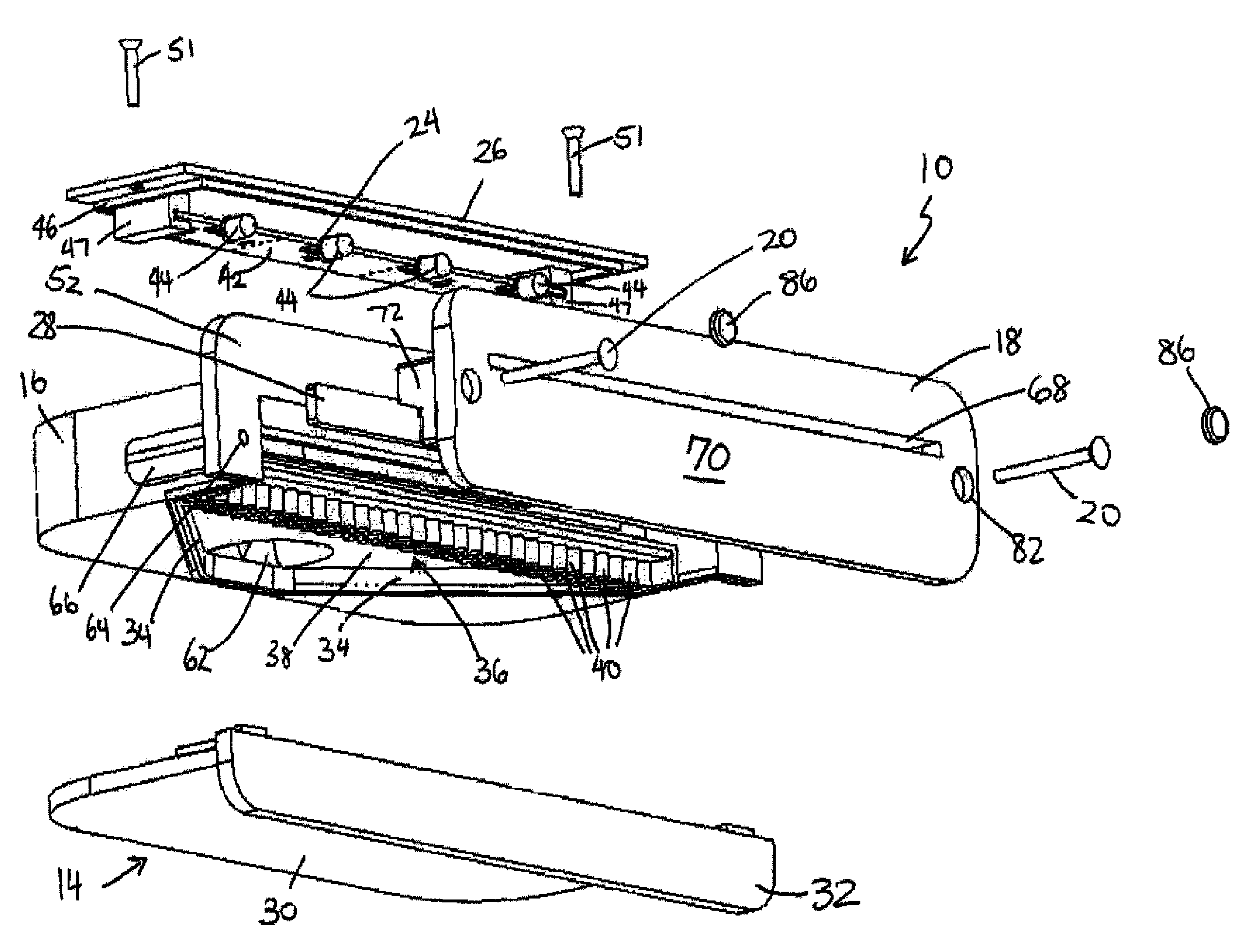 Waterfall-producing device