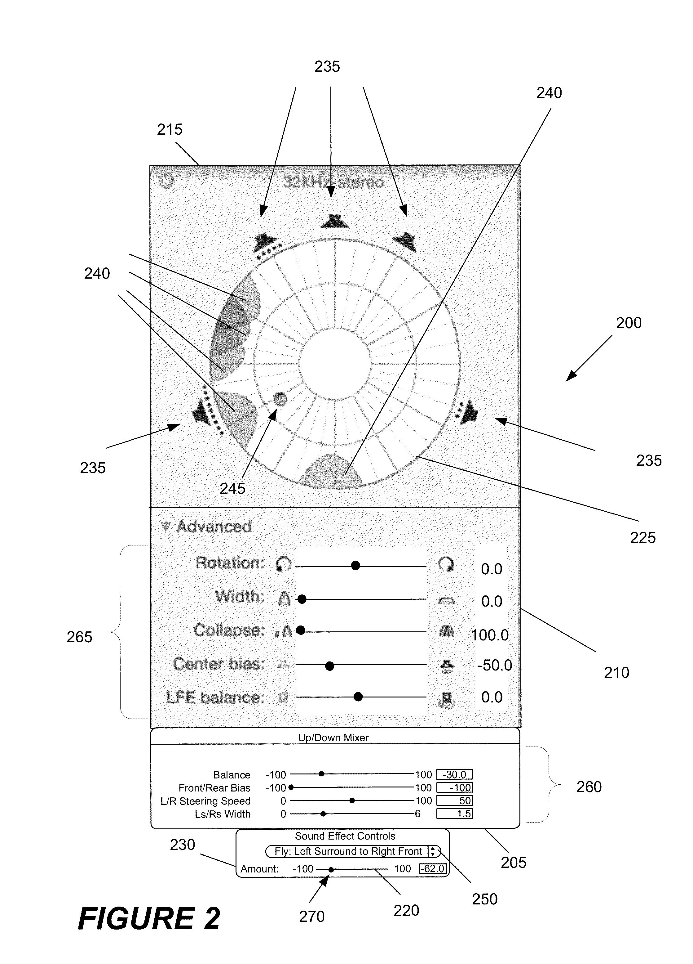 Audio panning with multi-channel surround sound decoding