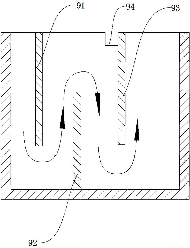 Device for treating high-temperature tail gas of graphite production