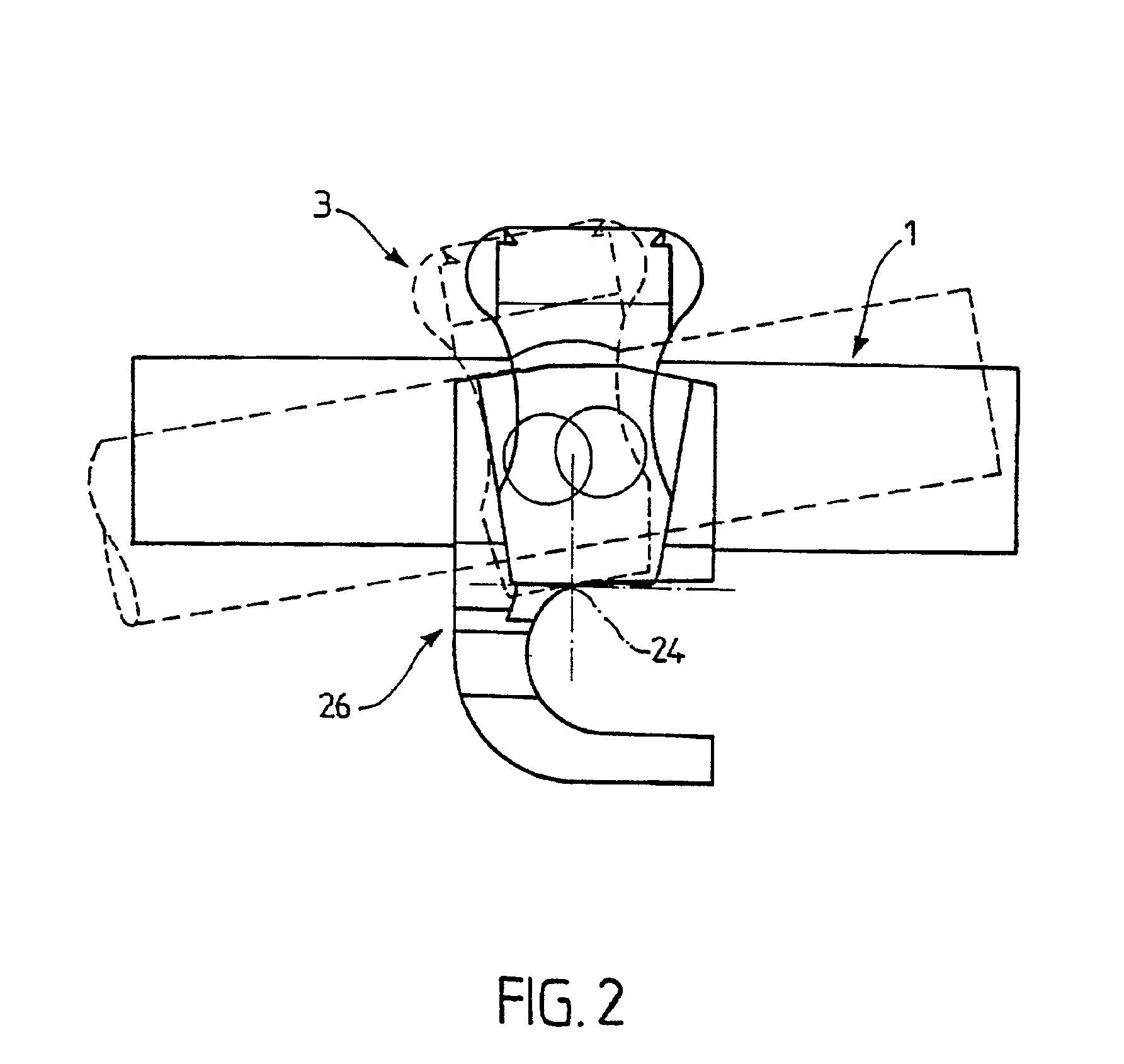 Fixing element and ancillary for stabilizing vertebrae