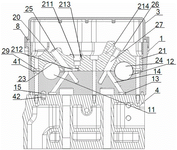 Rocker arm compartment assembly for heavy-duty diesel engine