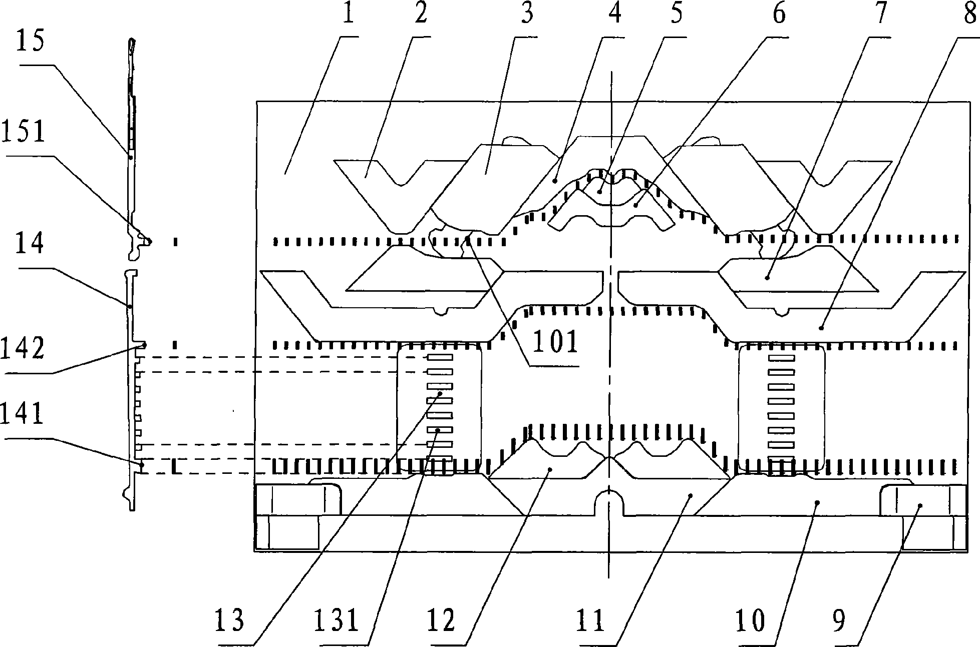 Novel computerized flat knitting mechanism