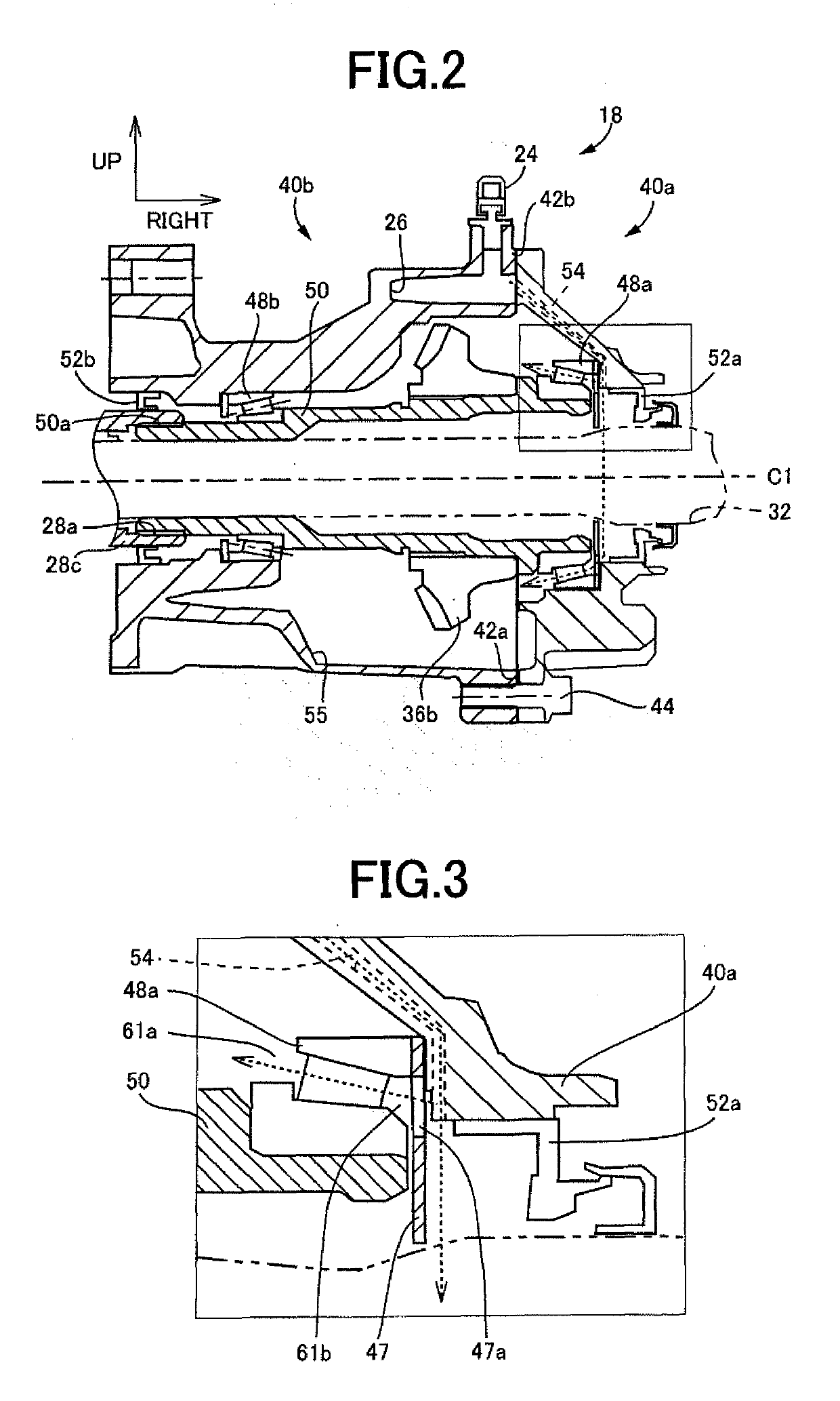 Vehicular power transmitting device