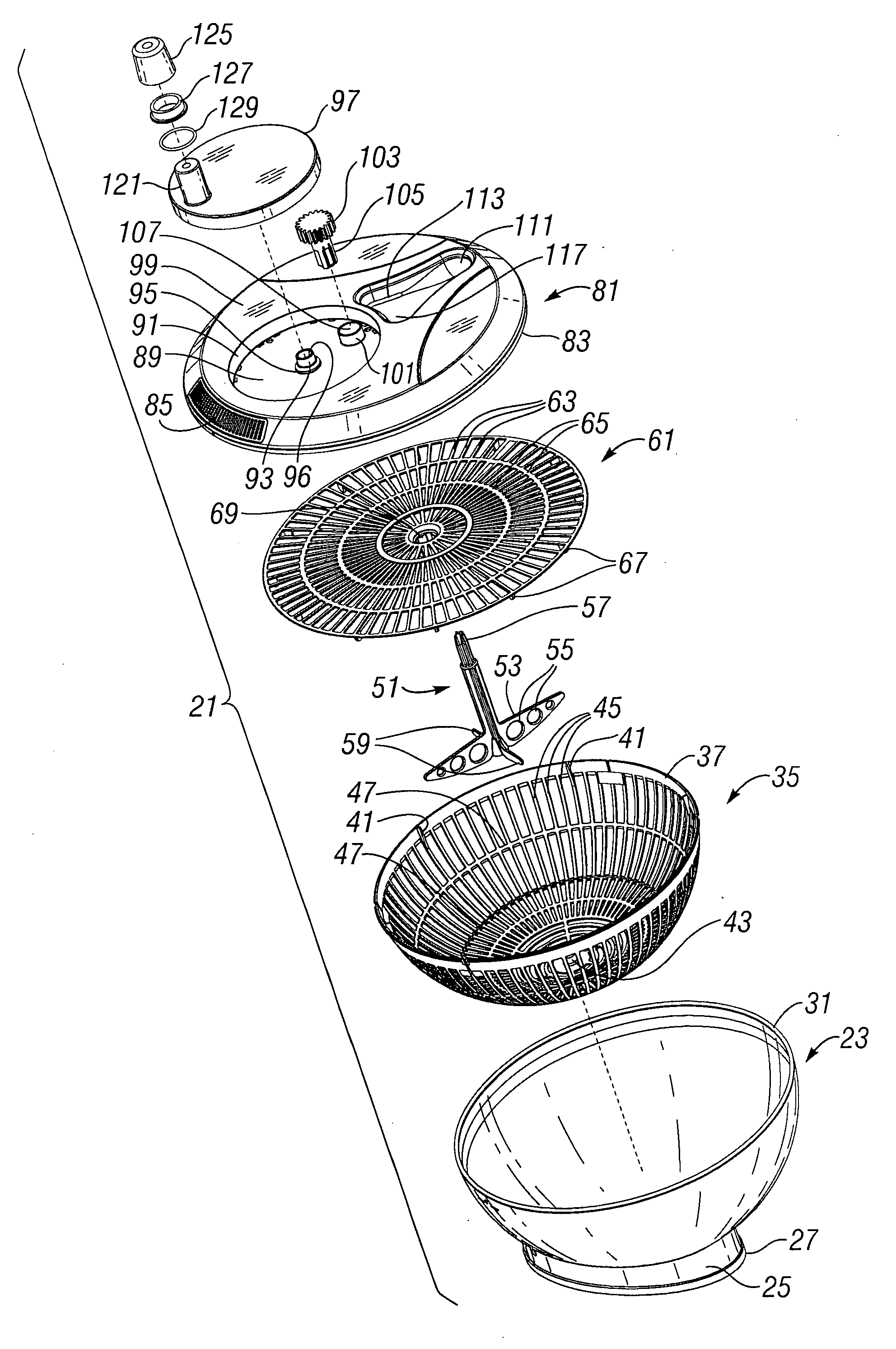 Salad, rice and other foods washer and spinner