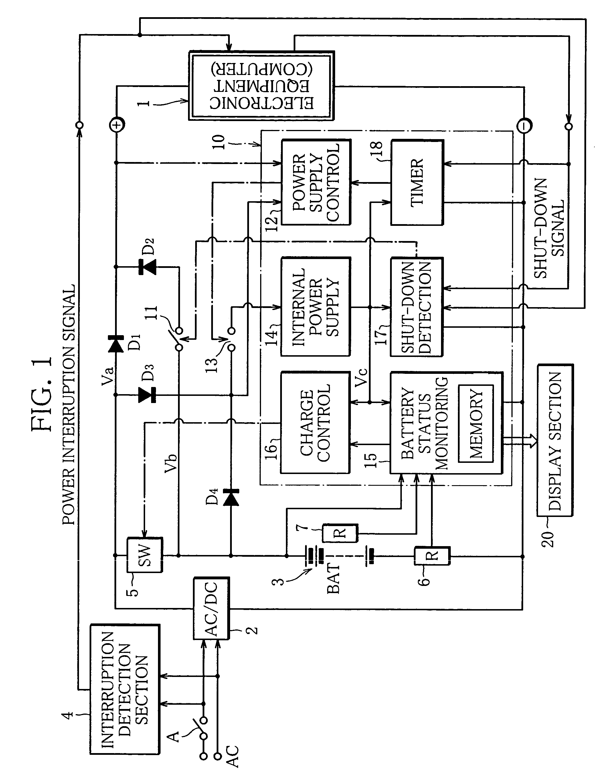 Uninterruptible power supply device