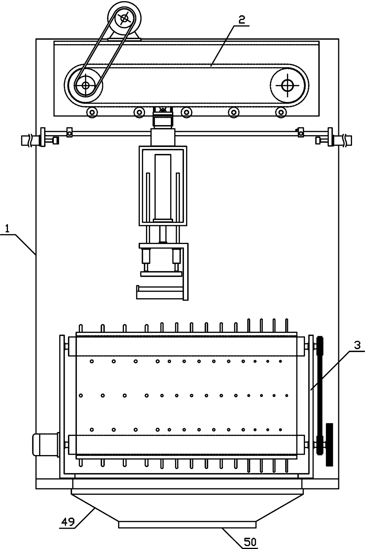 Flax bending carding mechanism