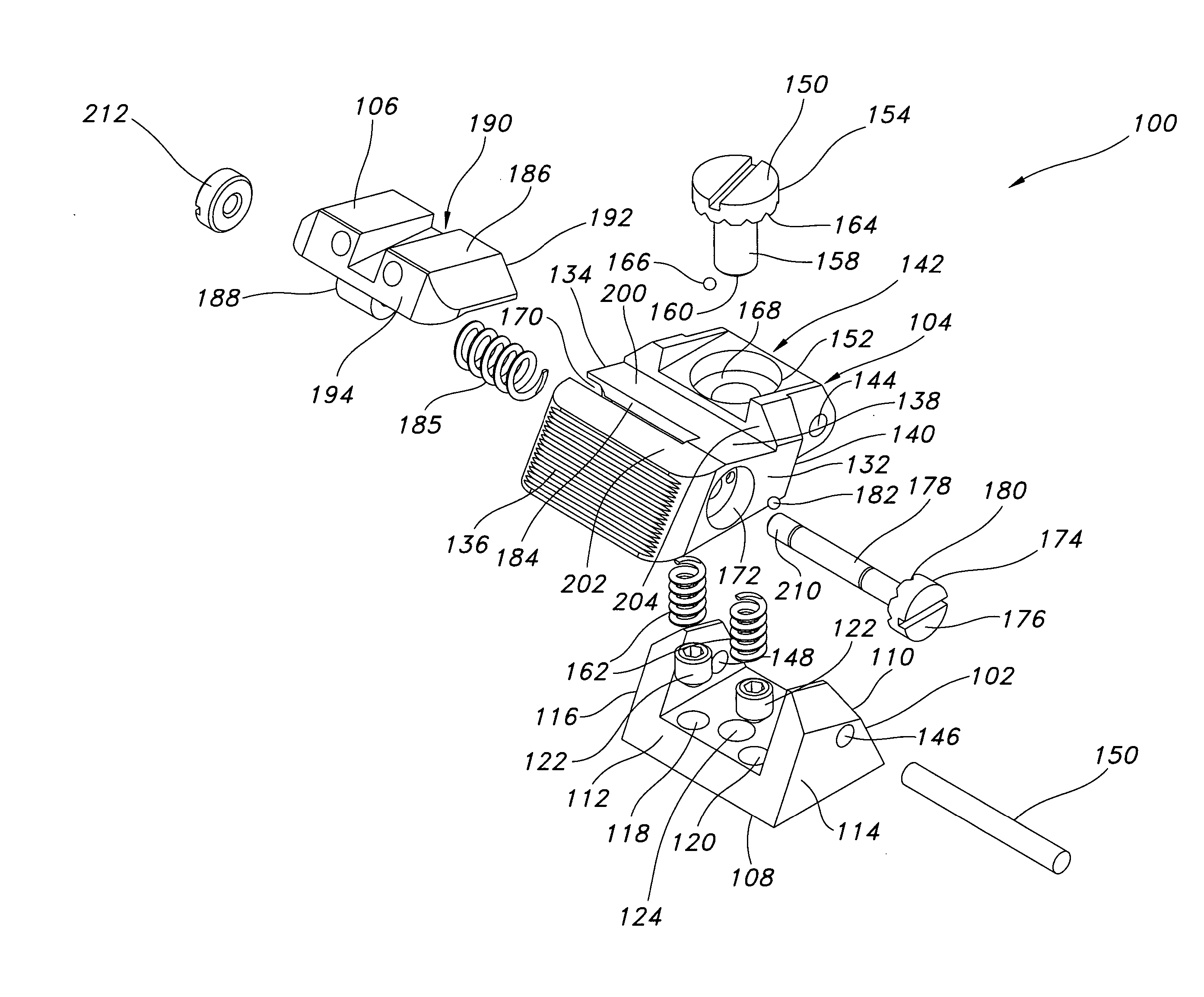 Adjustable night sight for a pistol