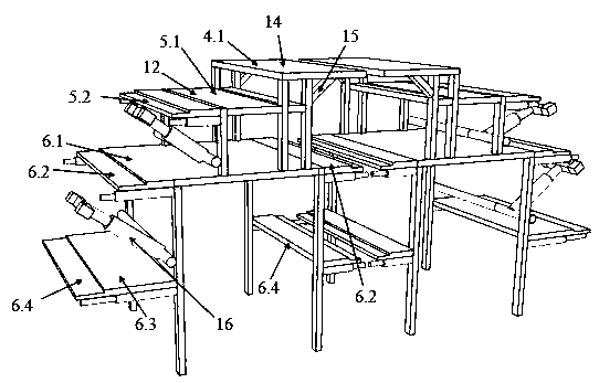 Unidirectional four-lane highway tunnel assembled excavation and steel arch installation trolley