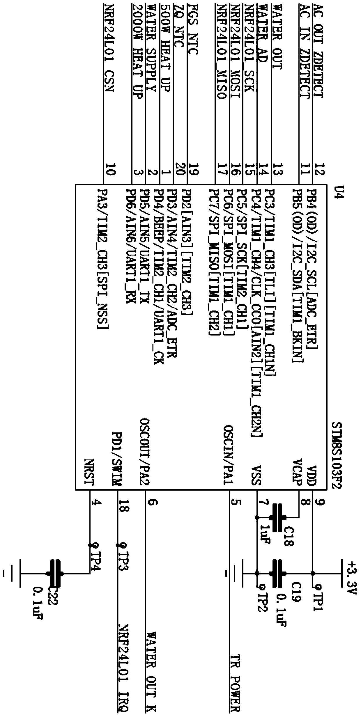 A steam boiler control circuit