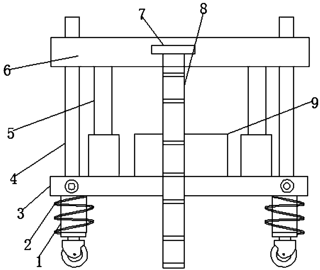 Indoor decoration frame with height being convenient to adjust