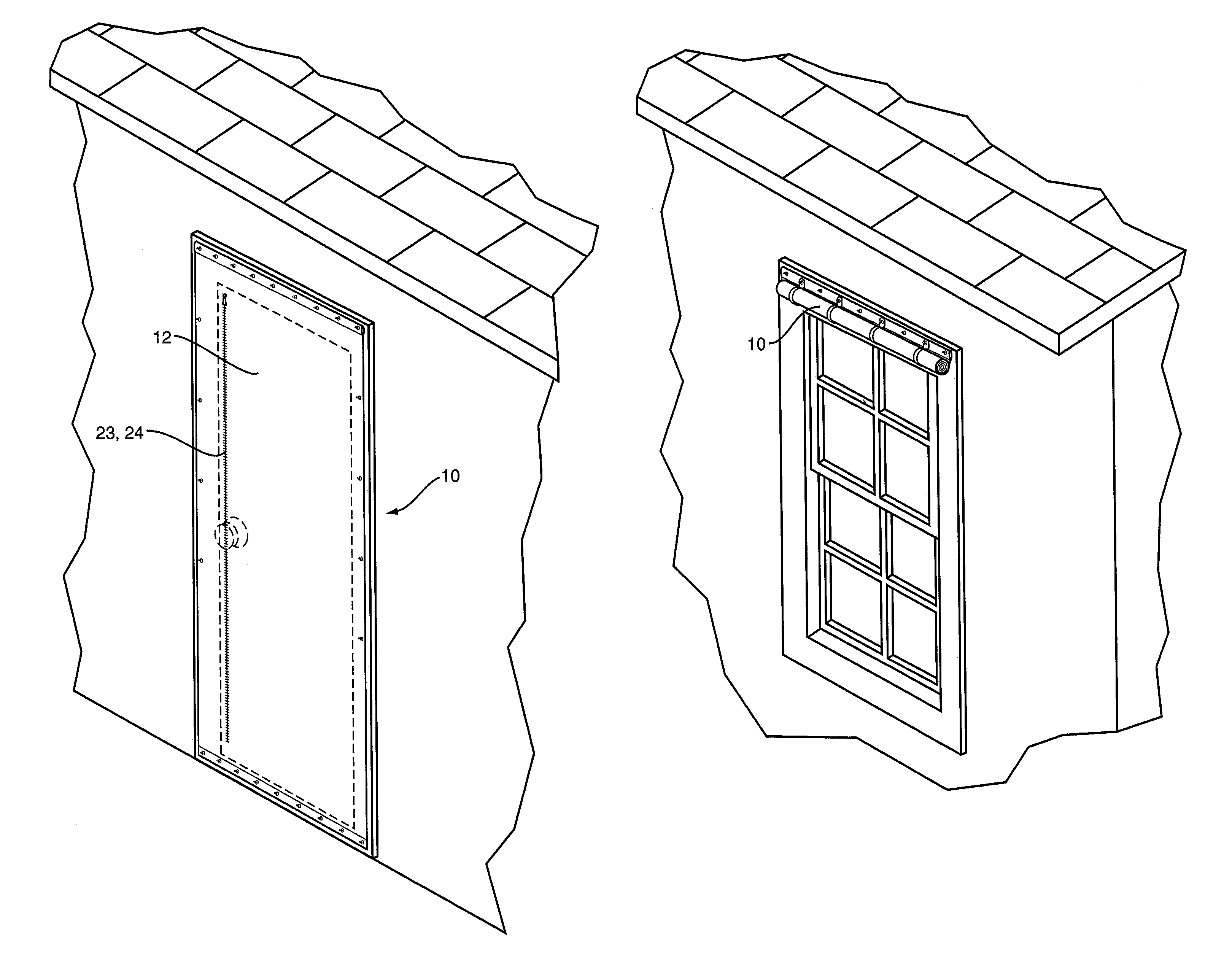 Storm panel for protecting windows and doors during high winds