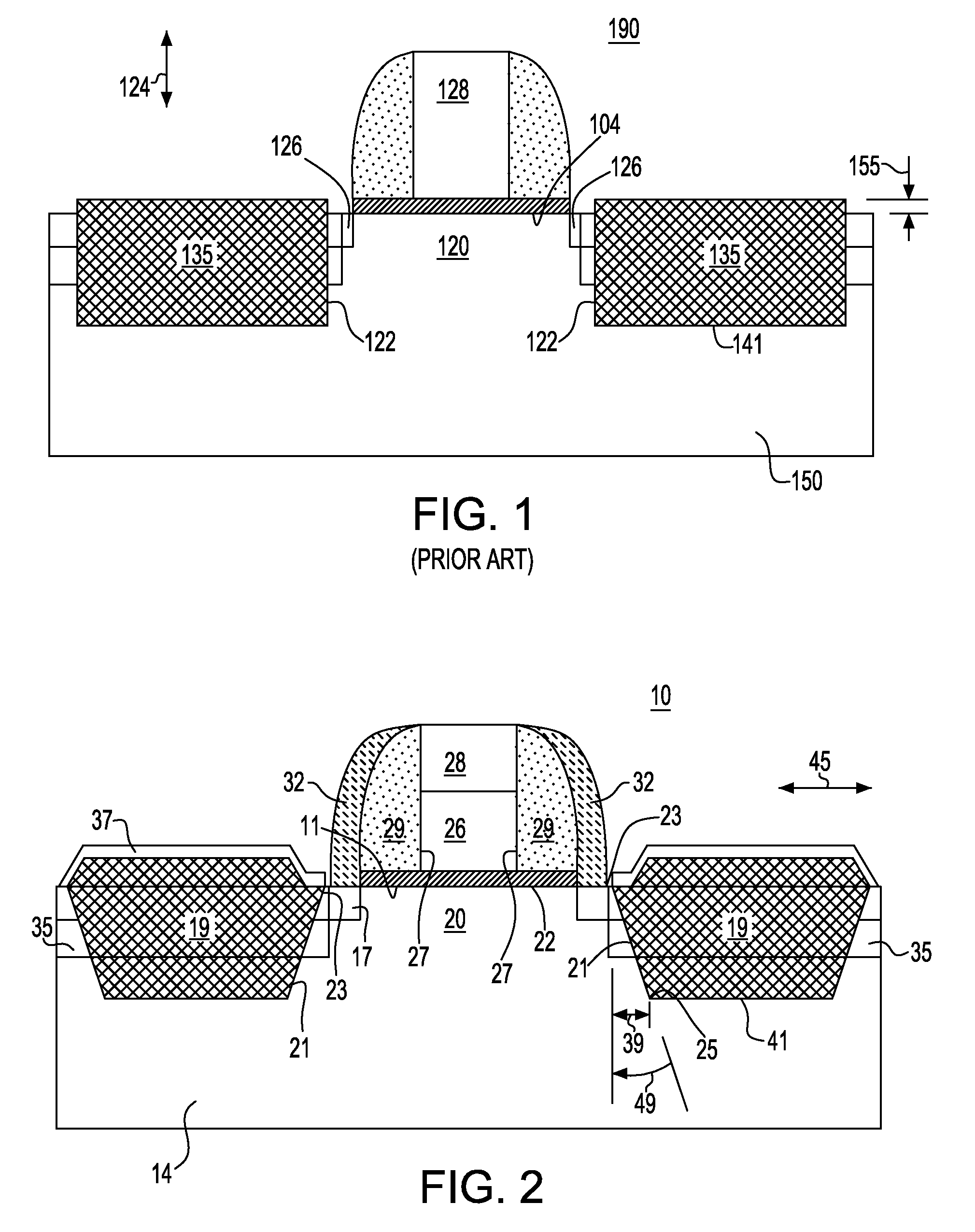 Transistor having V-shaped embedded stressor