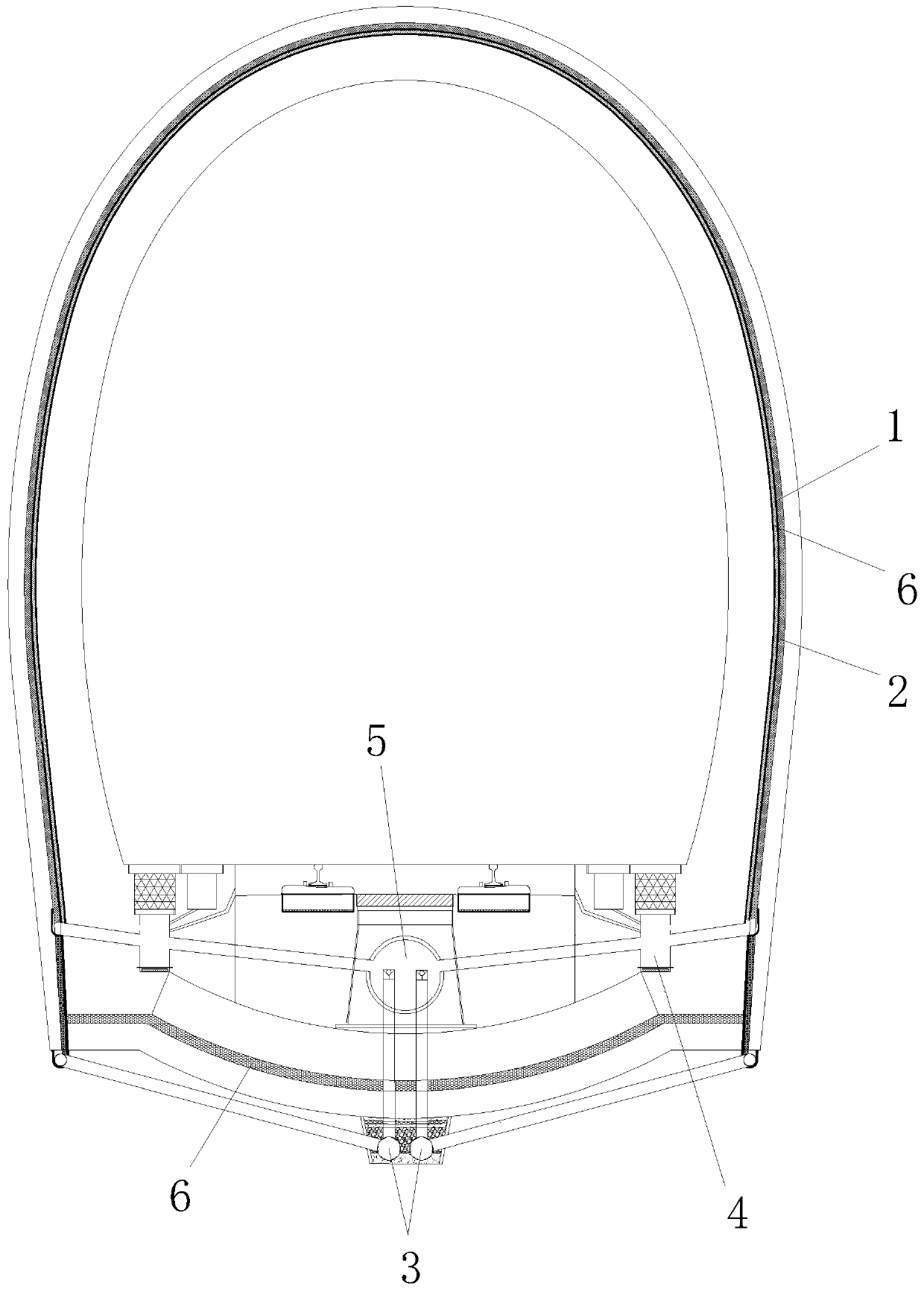 Tunnel auxiliary heat type heat preservation integrated drainage system