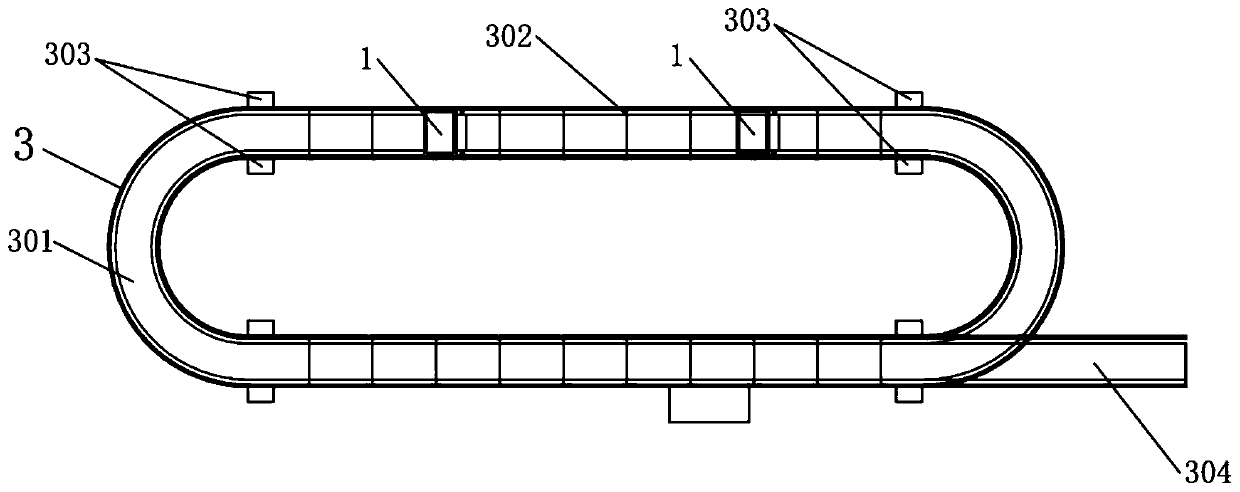 Tea feeding and conveying device