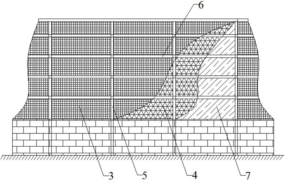 Novel sunlight greenhouse rear wall made of straw blocks