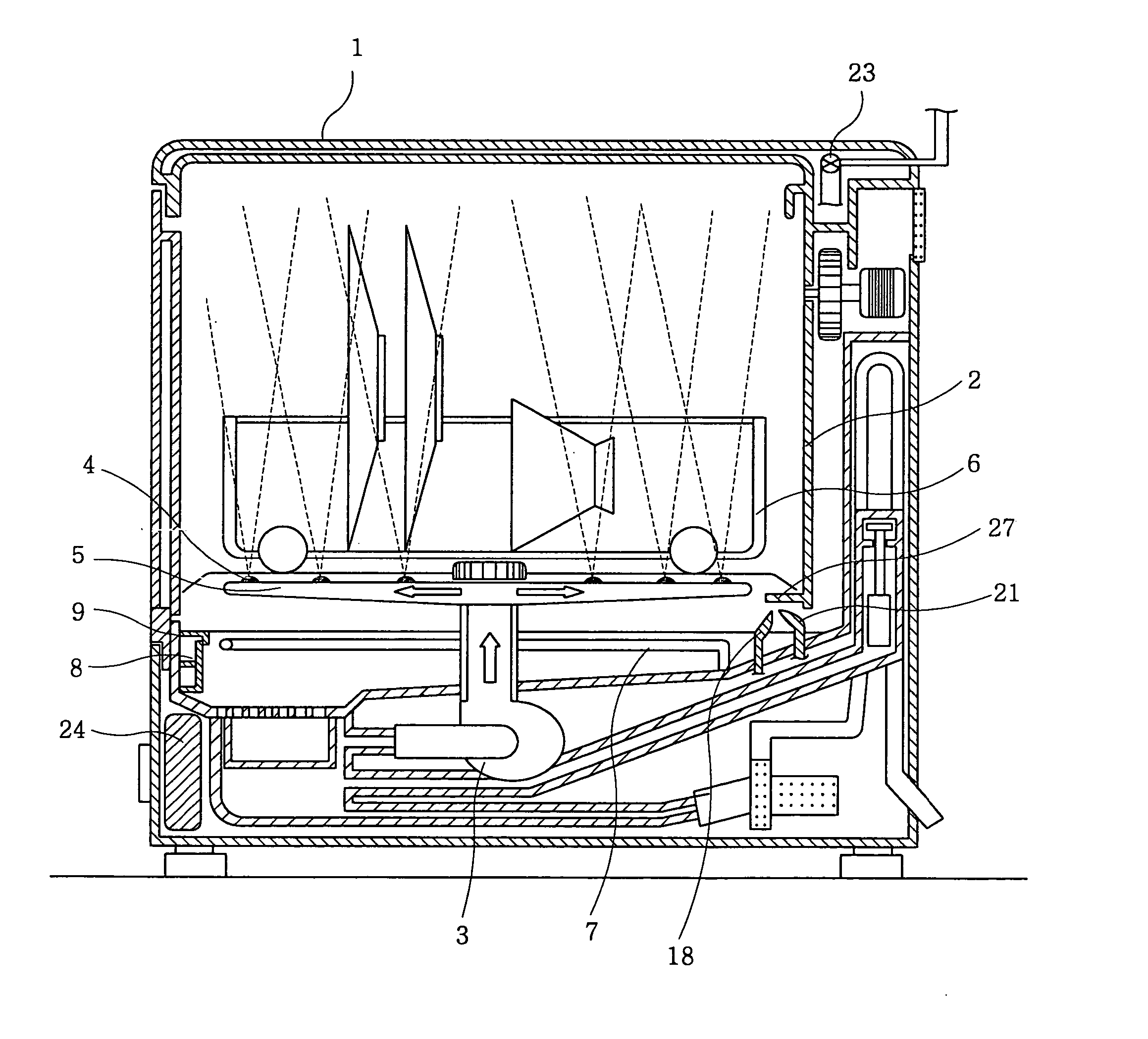 Cleaning method and dishwasher using same