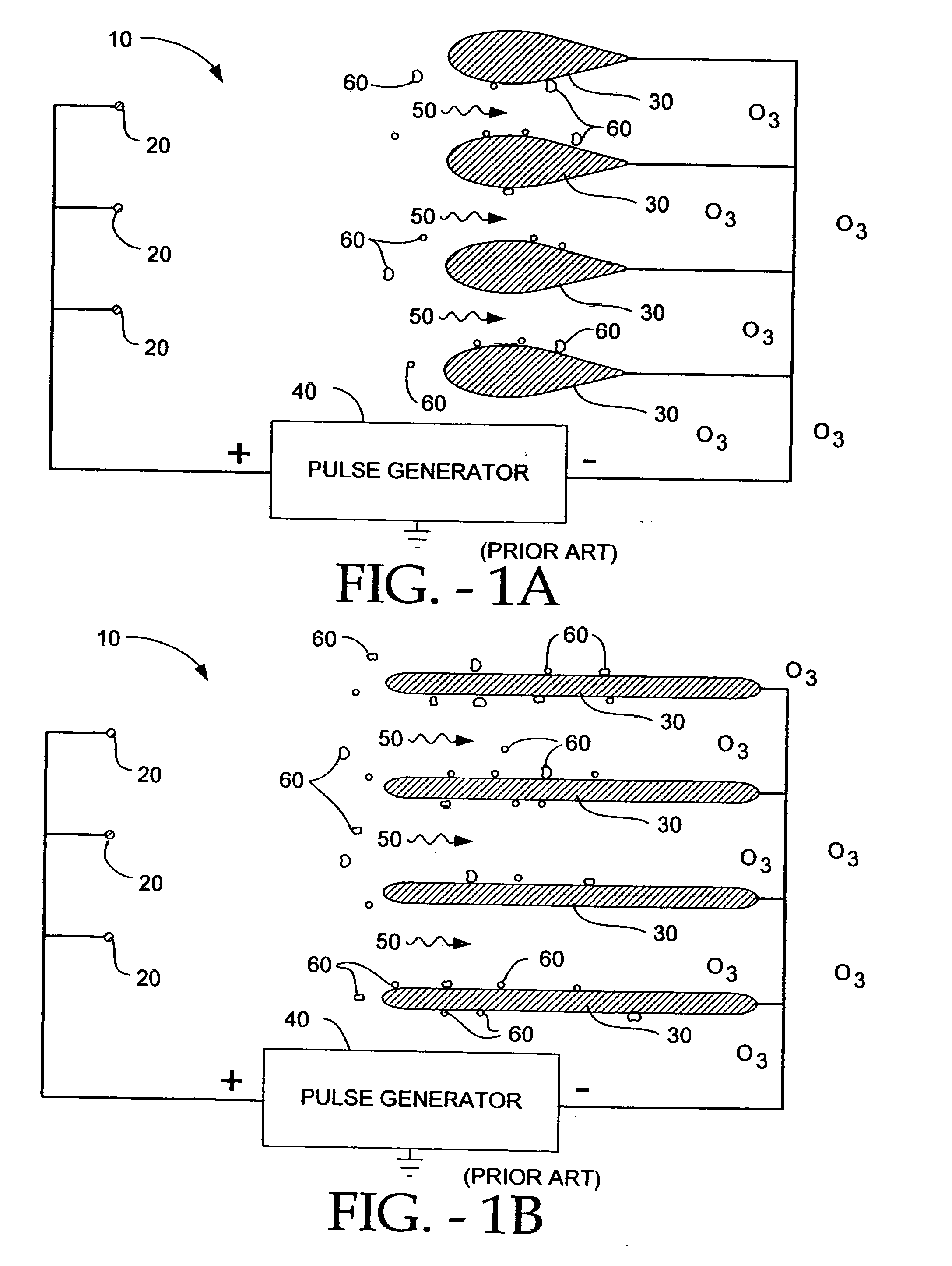 Air conditioner device with trailing electrode