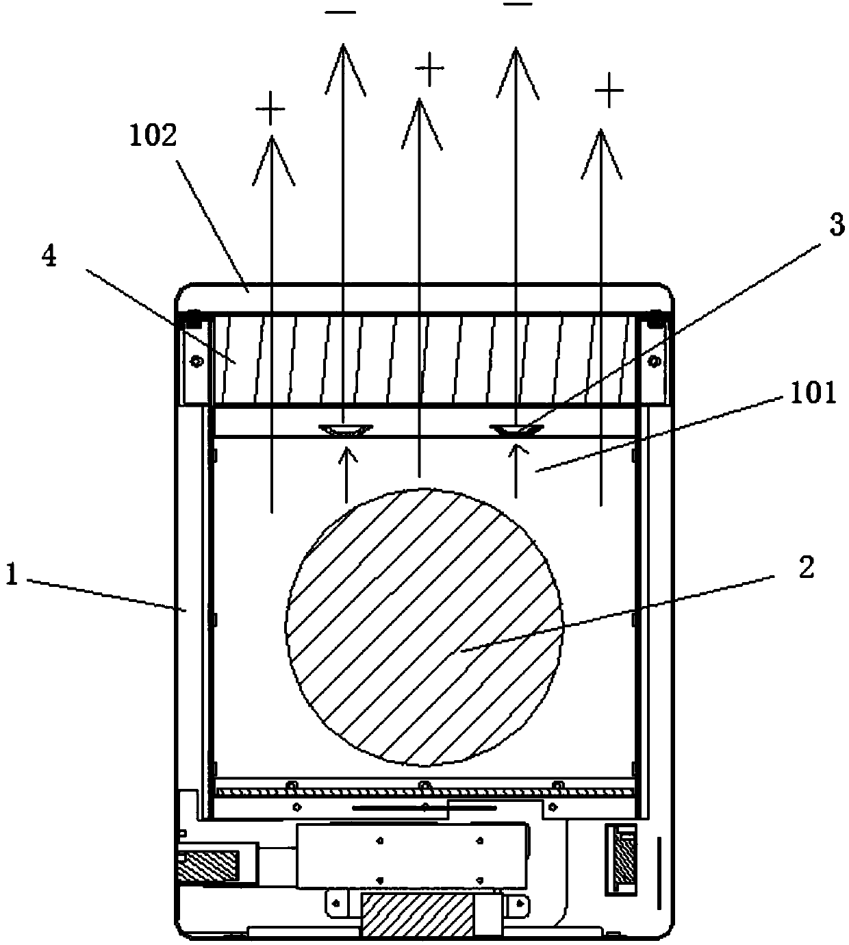 Fresh air purifier with noise reducing function