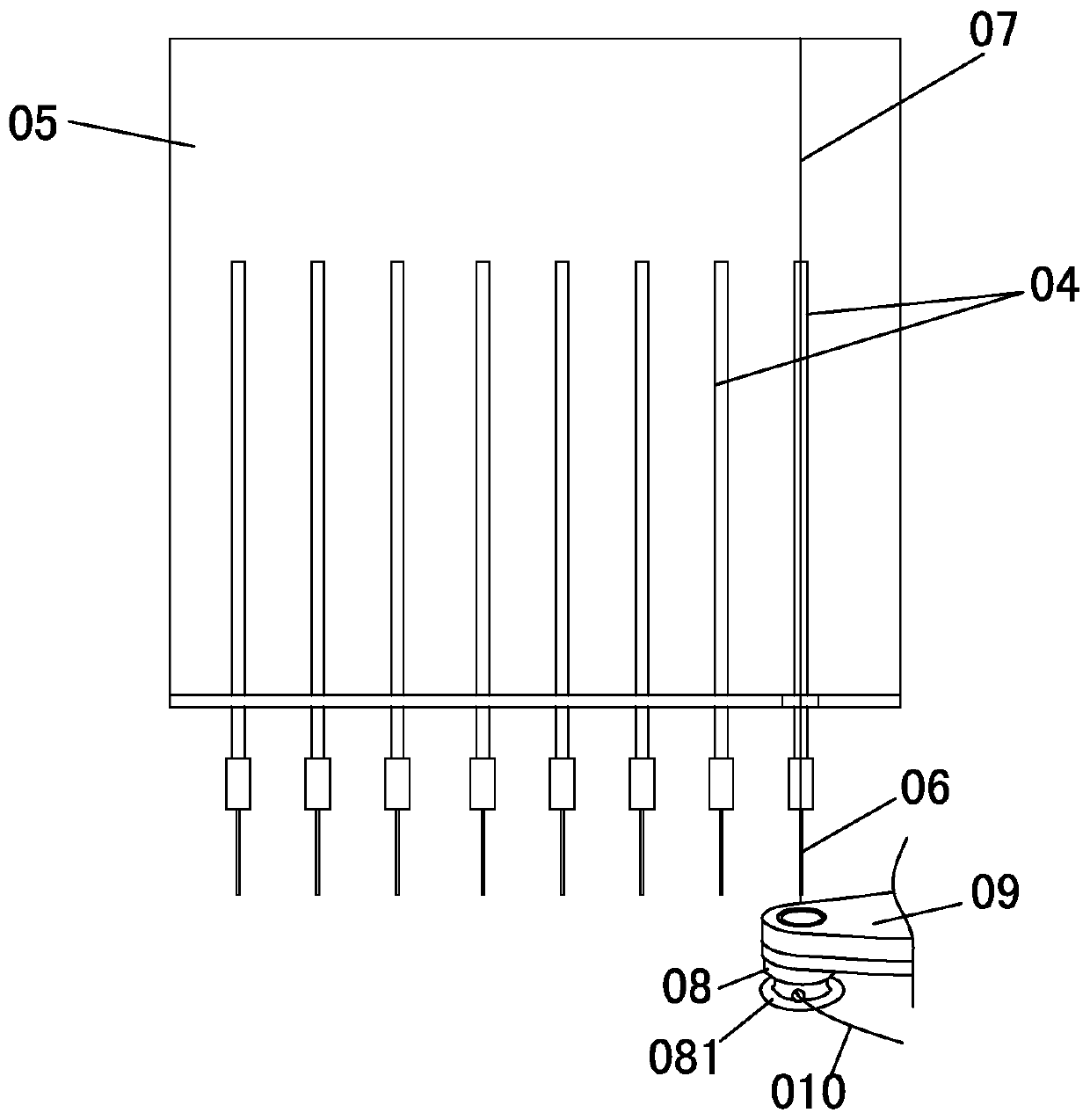 Disk embroidery assembly mechanism of protection type high-precision computer disk embroidery machine