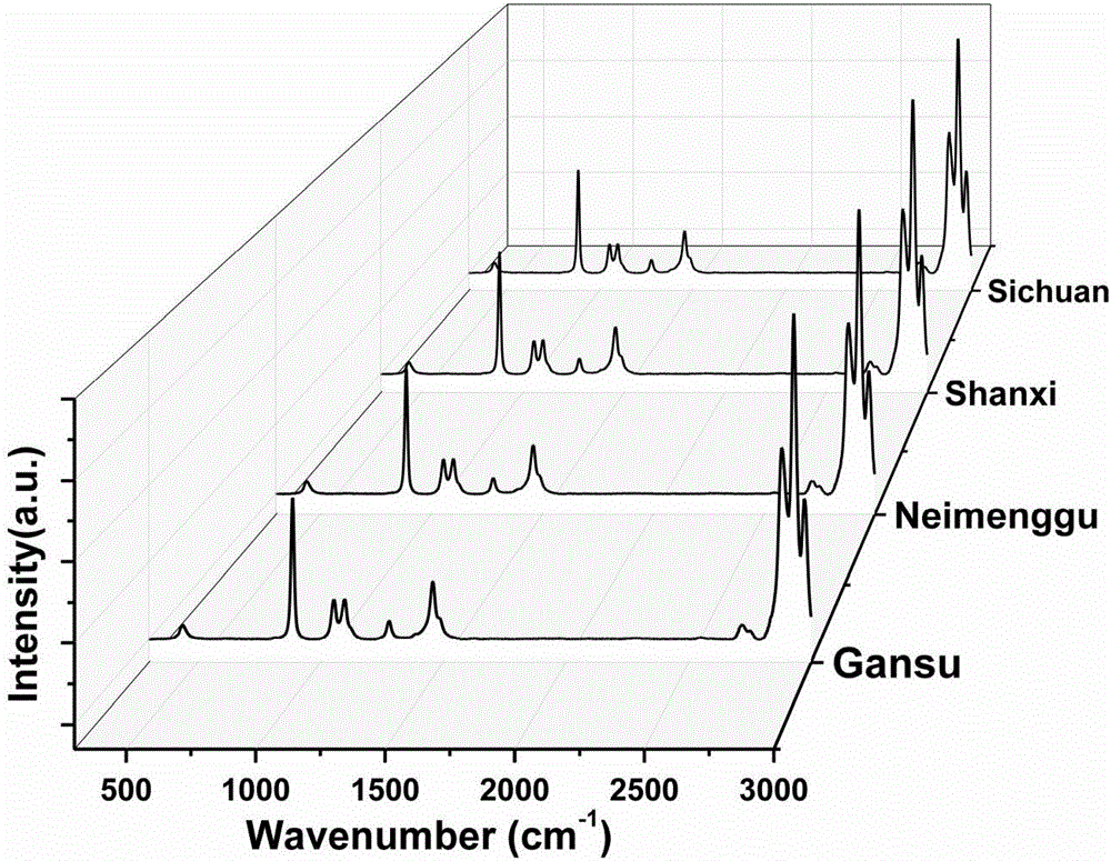 Geo-authentic crude drug quality identification method based on multiple-spectral fusion