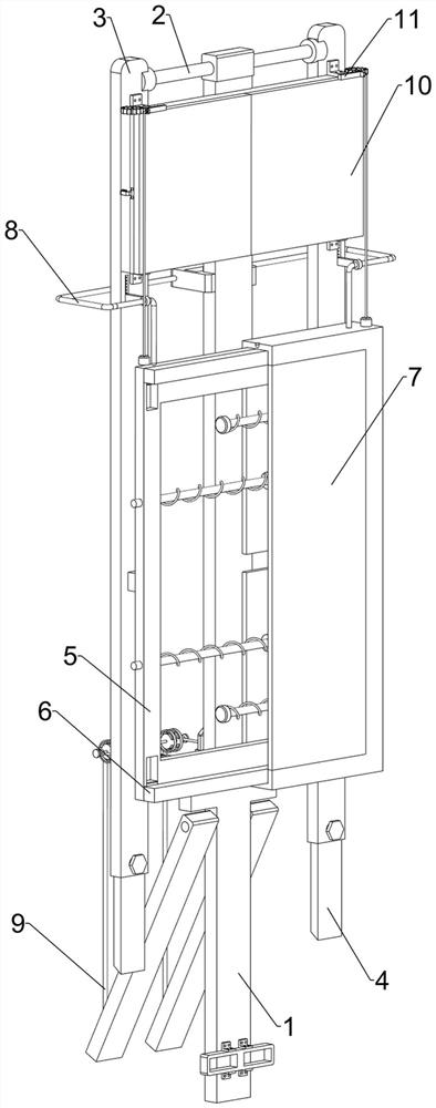 Ancient painting rack with adjustable internal space