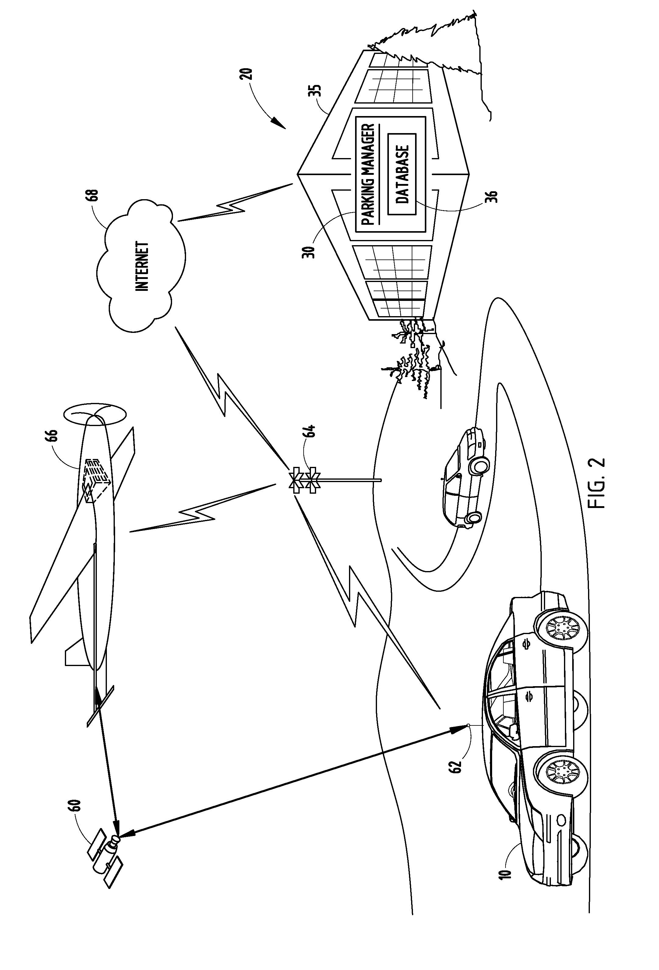 Vehicle parking locator system and method using connected vehicles