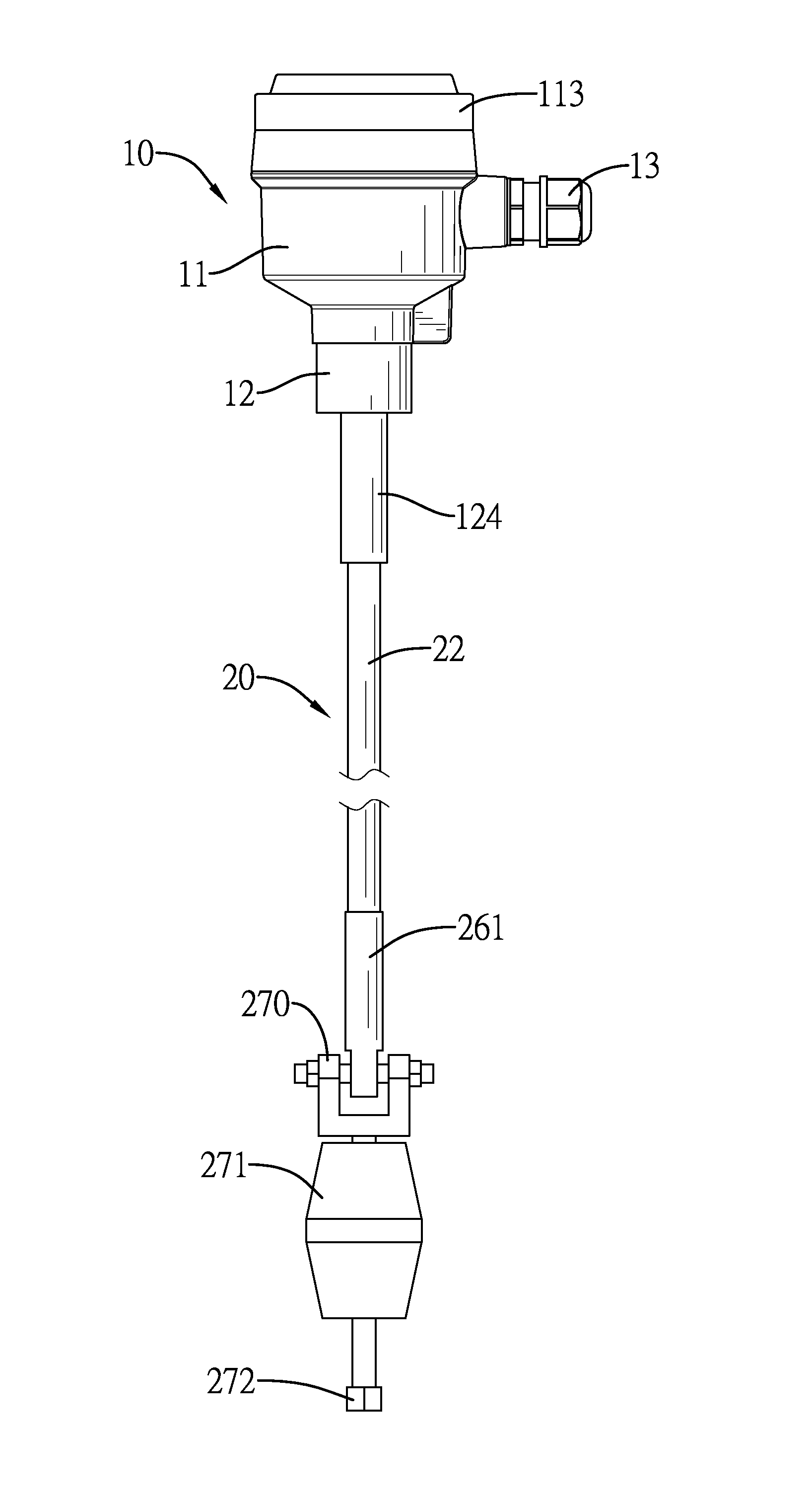 Cable-Based Sensor for Detecting Material Level and Temperature