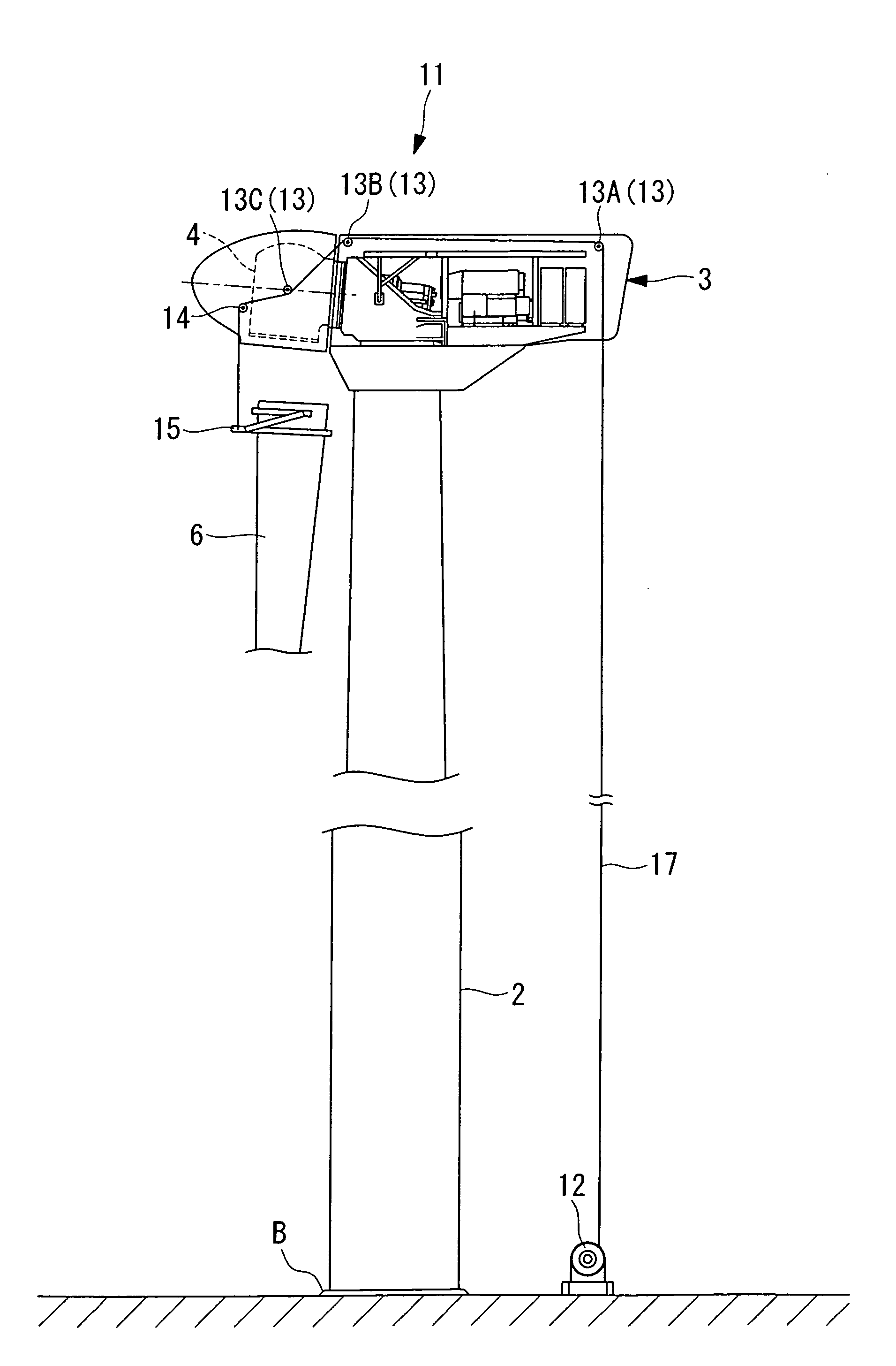 Wind-turbine rotor-blade hoisting apparatus, method for attaching wind-turbine rotor blade, and method for constructing wind power generator