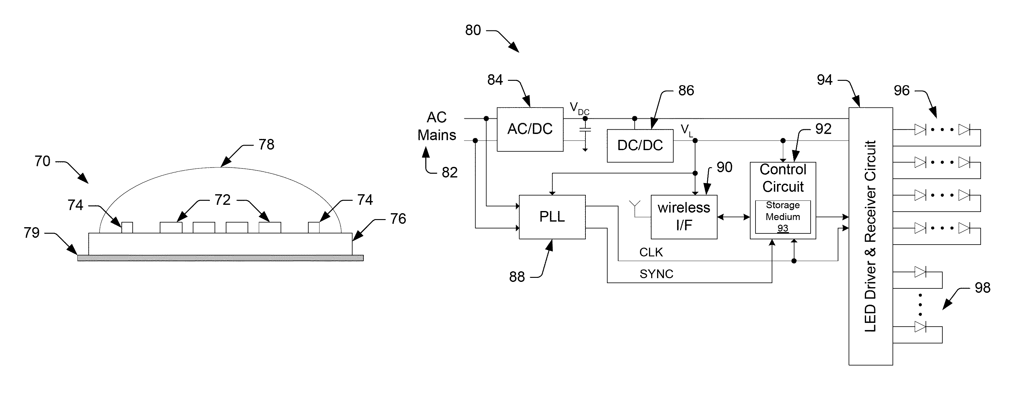 LED illumination device and calibration method for accurately characterizing the emission LEDs and photodetector(s) included within the LED illumination device