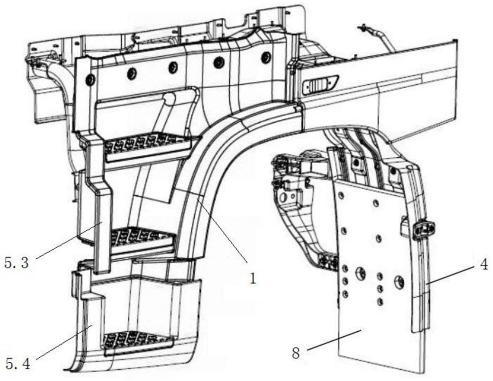 Commercial vehicle front wheel coating structure