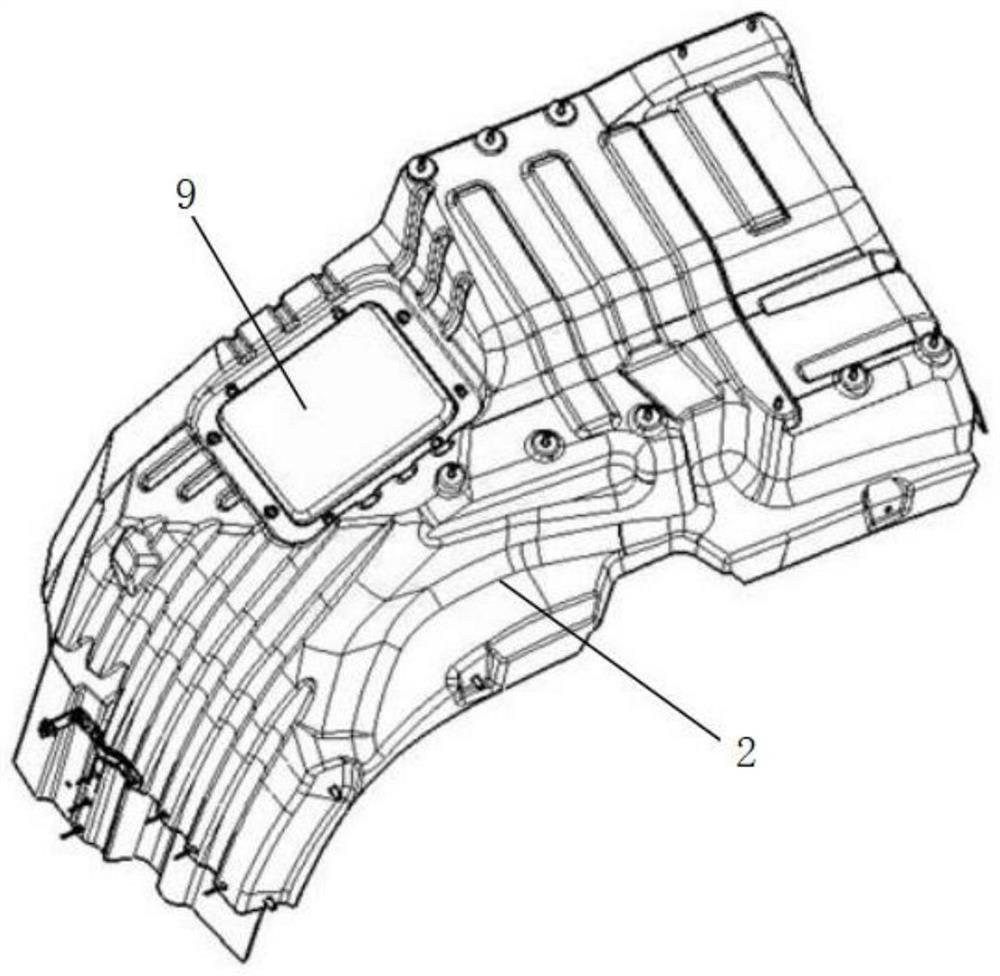 Commercial vehicle front wheel coating structure