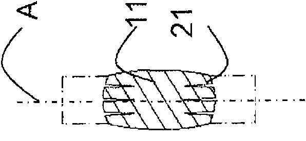 Rotor with integral tension torque transfer element and method of production thereof