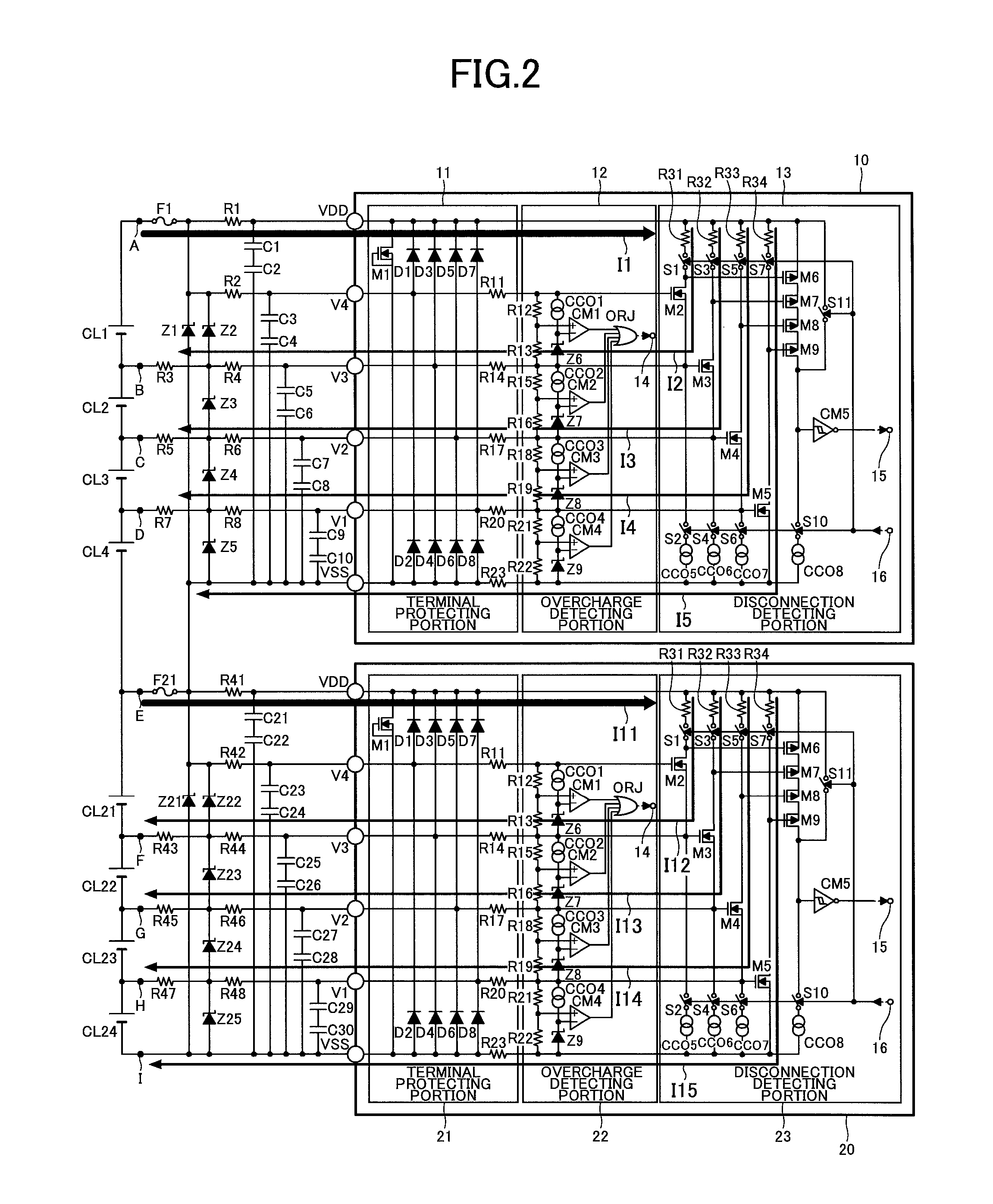 Protection IC and method of monitoring a battery voltage