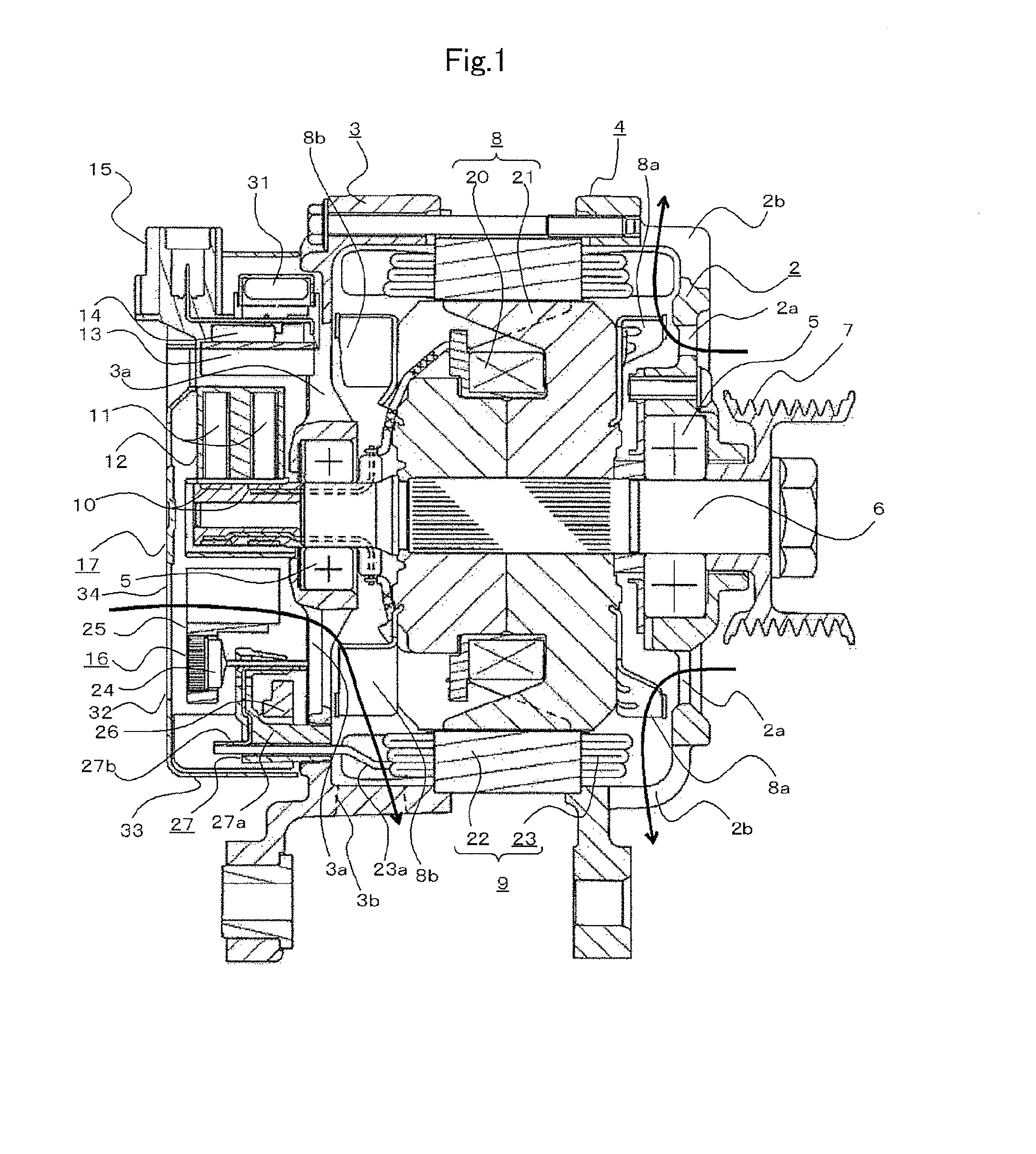 Rotating electrical machine for vehicle