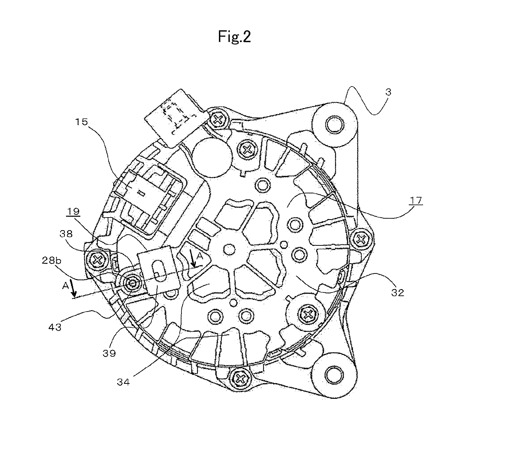 Rotating electrical machine for vehicle