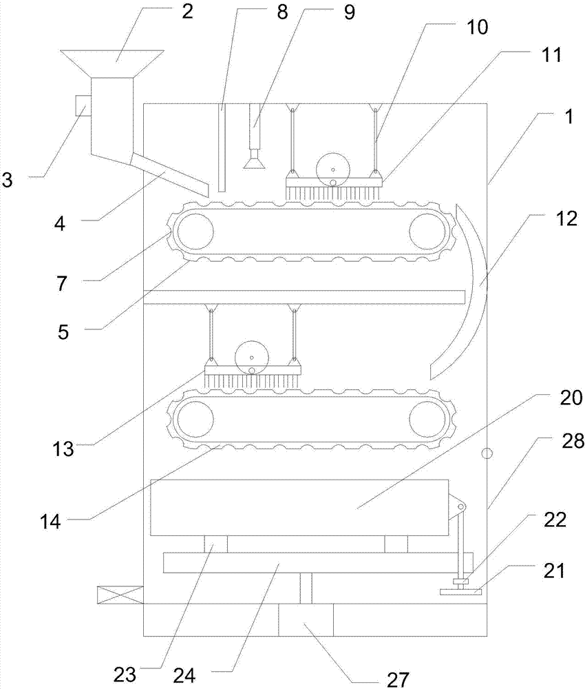 Double-side cleaning device for aquatic products