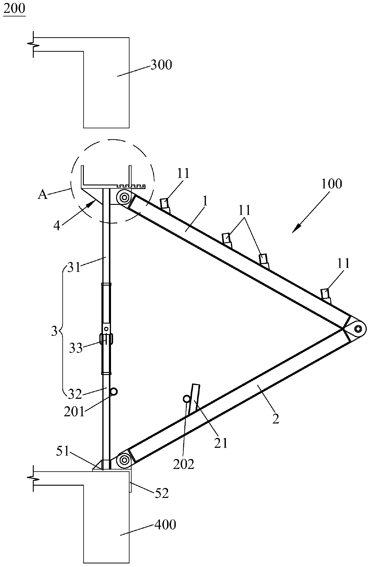 Scaffold supporting structure and system