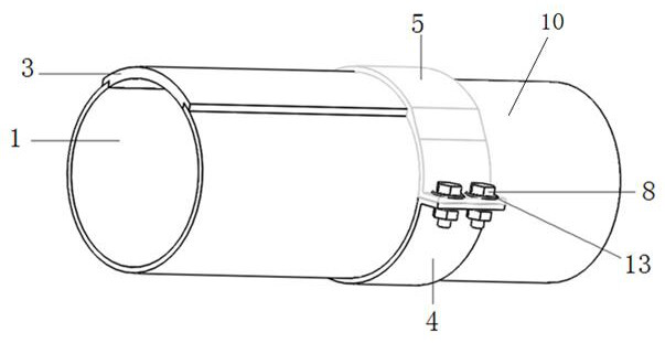 Novel cable duct bank repairing device and repairing method