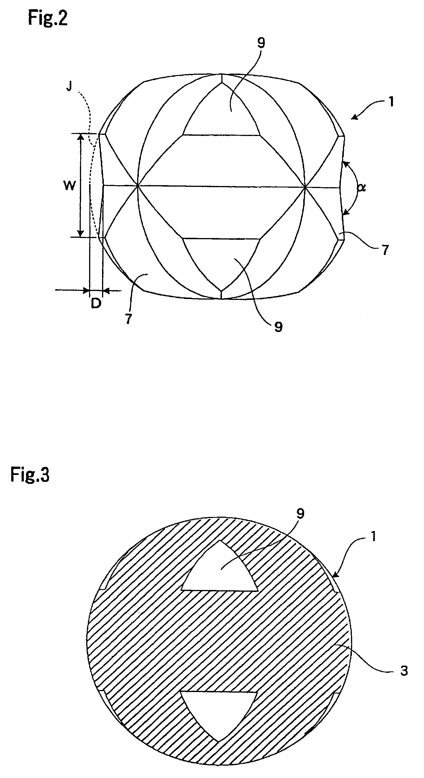 Golf ball and mold for manufacturing core thereof